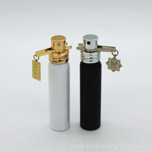 Refillable spray pump perfume aluminium bottle